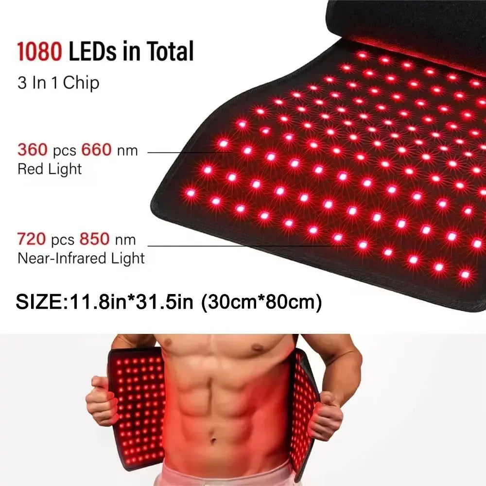 Updated Red Light Therapy Heating Pad Waist Back Shoulder Muscle Pain Relief Relax Infrared Light For Body Device Cushion 850nm OlivienneSkinCo